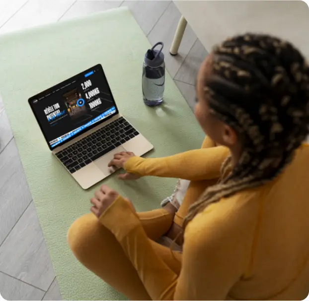 Le site Espace Bien-Être affiché sur un ordinateur portable